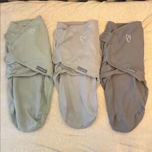 SwaddleMe Baby Wraps in Sage, Light Gray, Charcoal - Set of 3